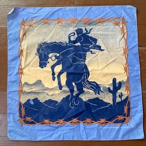 Vintage Hav-A-Hank Cowboy and Horse Bandana